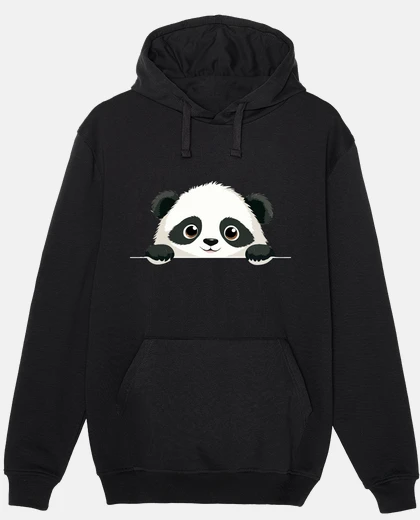 Hoodie Panda Peeking Cute Adorable Funny Anima