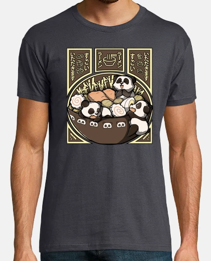 Camiseta panda ramen