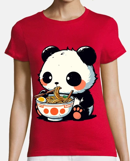 Tee-shirt panda ramen kawaii