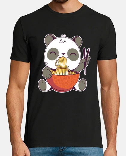 Camiseta panda ramen super lindo