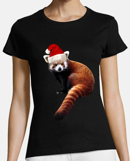 T-shirt panda rosso babbo natale pandabear amor