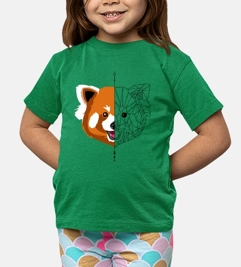 Abbigliamento panda rosso minimalista