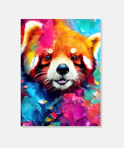 Tableau panda roux animal découvrir aventure