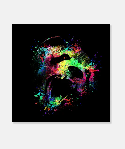 Stampa panda technicolor