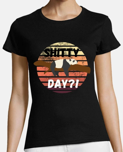 Camiseta panda teniendo un día de mierda