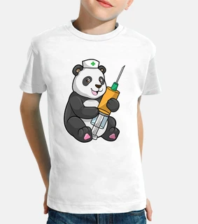 panda comme infirmière avec seringue