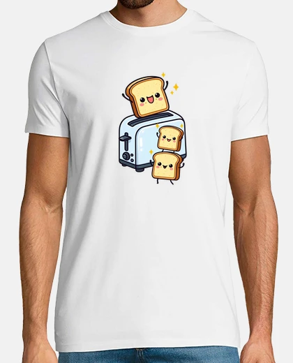 T-shirt pane tostato kawaii
