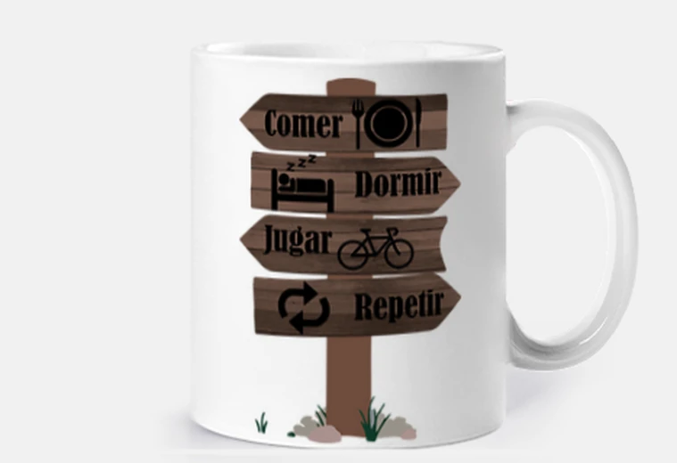 Mug panneau d39information vélo noir 1