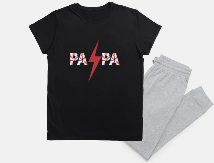 Pajama Papa 4th Of July Tie Dye Typography