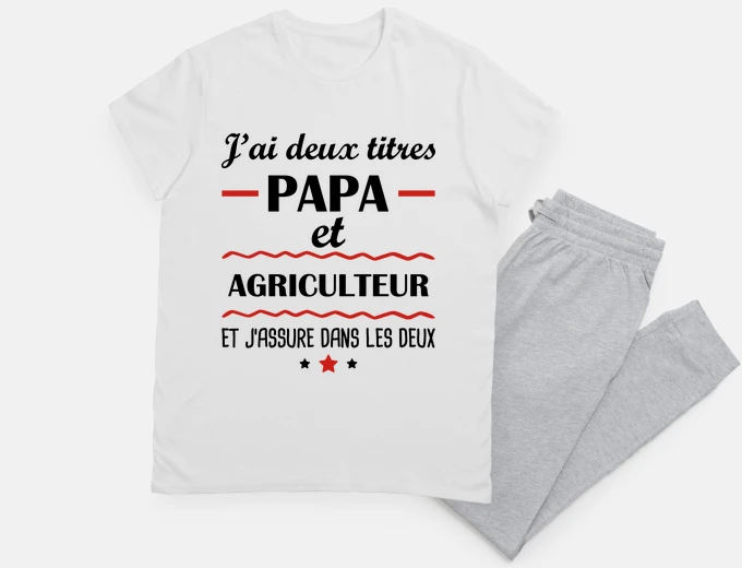 Pyjama Papa agriculteur, idée cadeau fermier