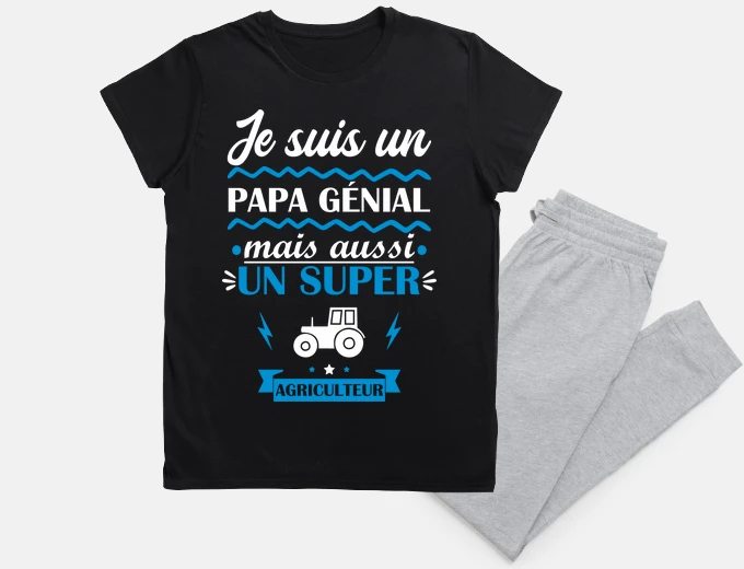 Pyjama Papa agriculteur, tracteur, fermier