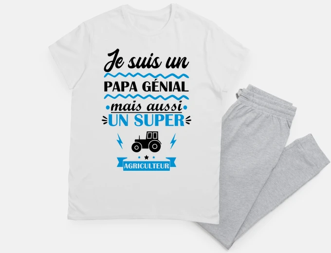Pyjama Papa agriculteur, tracteur, fermier