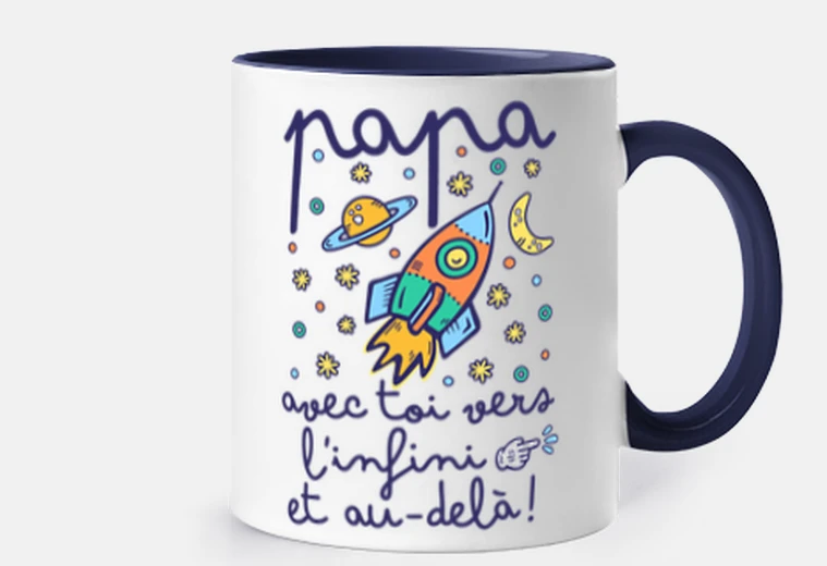 Mug Papa avec toi vers l infini et au-delà