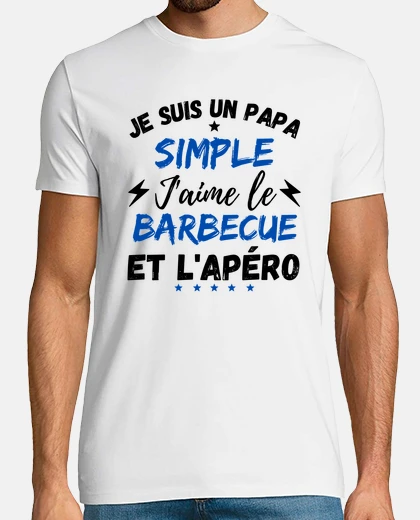 Tee-shirt Papa barbecue et apéro