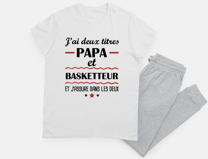 Pyjama papa basketteur, basketball, basket