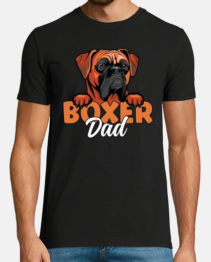 Tee-shirt papa boxeur amoureux des chiens père de chien boxeur propriétaire de chien boxeur