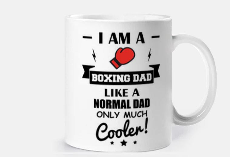 Mug Papa boxeur,cadeau boxe,père