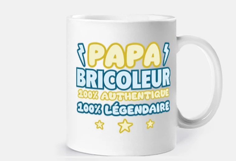 Mug Papa bricoleur,cadeau fête des pères