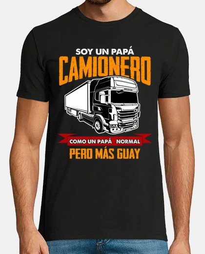 Camiseta Papá Camionero Guay Regalo Día Del Padre Conductor Chófer Camión