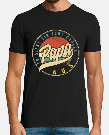 Camiseta papá camiseta mnnergeschenk fr den vater oder werdenden retro así sieht ein echt enfriador papá aus 
