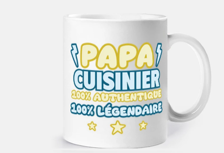 Mug Papa cuisinier,cadeau fête des pères