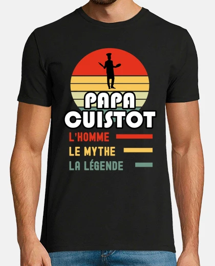 Tee-shirt papa cuistot homme mythe legende cuisin