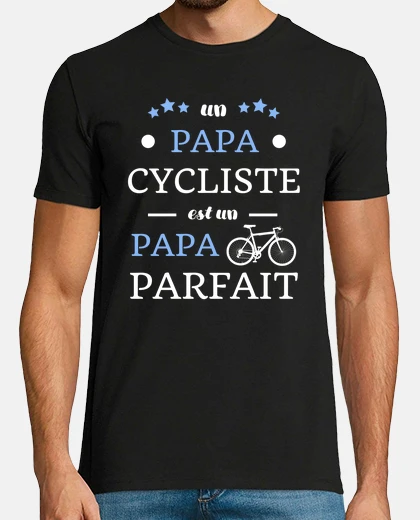 Tee-shirt papa cycliste humour velo homme