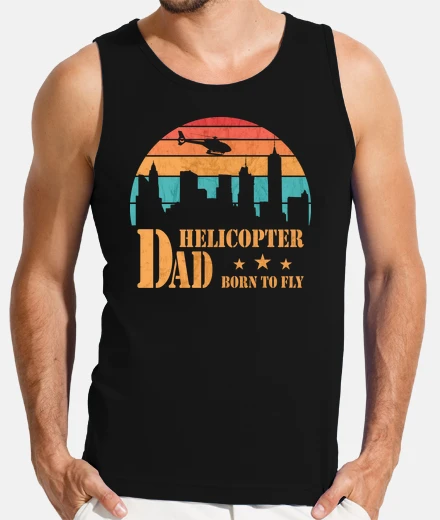 Tee-shirt papa d39hélicoptère né pour piloter pil