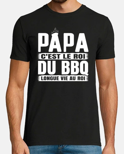 T-shirt papà è il re del barbecue umorismo barb