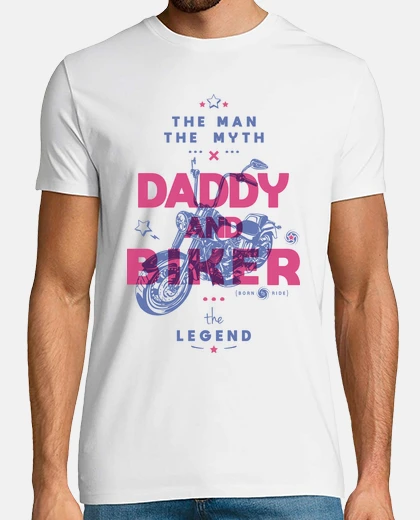 T-shirt papà e motociclista