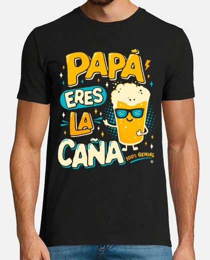 Camiseta Papá eres la caña regalo original dia padre