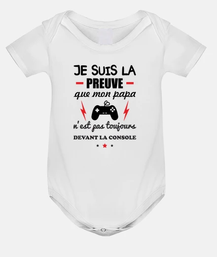 Vêtements papa geek gamer cadeau console