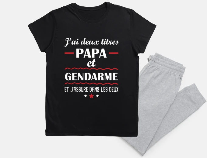 Pyjama Papa gendarme, idée cadeau