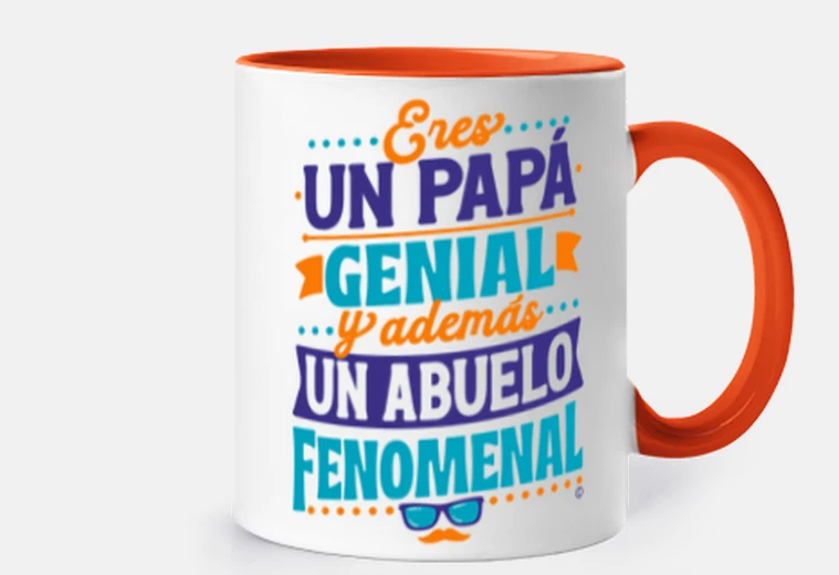 Taza Papá Genial Abuelo Fenomenal