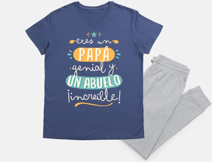 Pijama Papá genial Abuelo increíble!