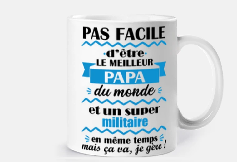 Mug Papa militaire, soldat, gendarme