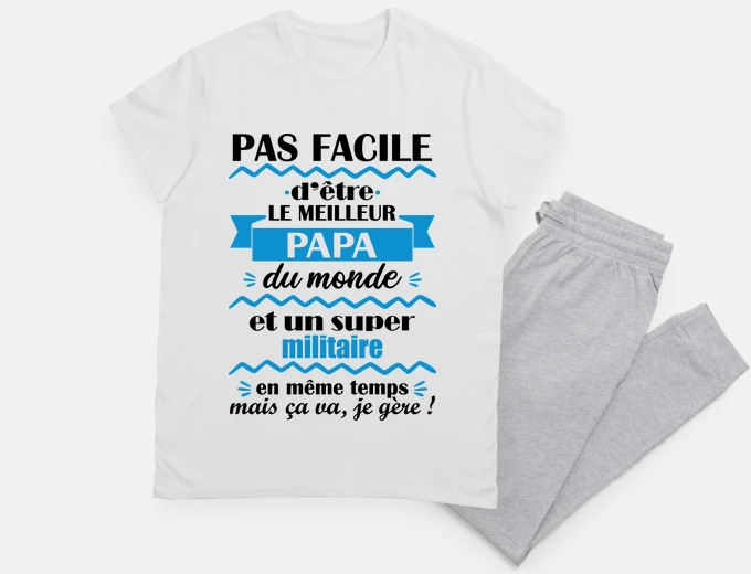Pyjama Papa militaire, soldat, gendarme