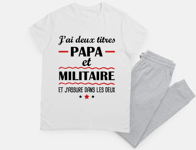 Pyjama Papa militaire, soldat, gendarme