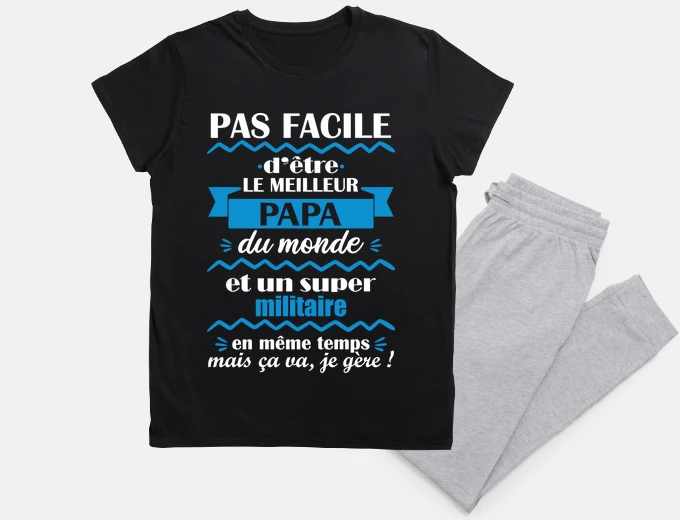 Pyjama Papa militaire, soldat, gendarme