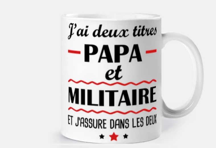 Mug Papa militaire, soldat, gendarme