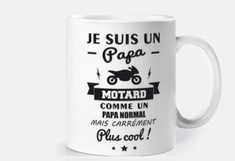 Mug papa motard cadeau moto