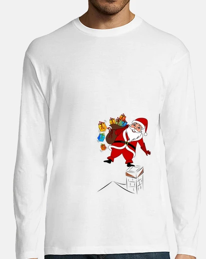 Camiseta Papá Noel con regalos