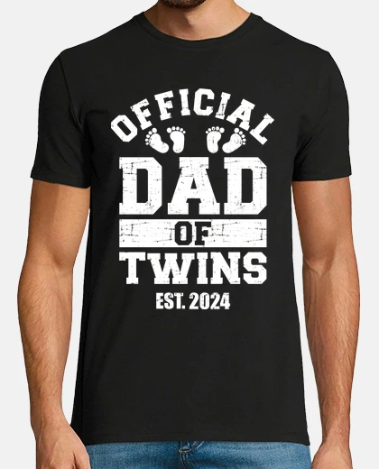Camiseta papá oficial de mellizos 2024