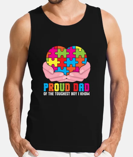 T-shirt papà orgoglioso dell39autismo ragazzo p