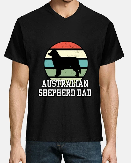 T-shirt papà pastore australiano sono retrò