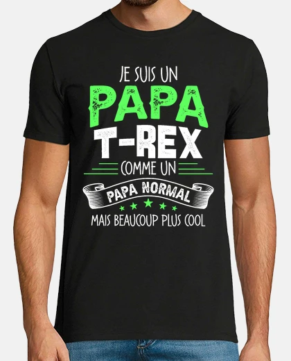 T-shirt papà t rex umorismo natale