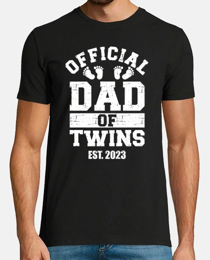 T-shirt papà ufficiale di gemelli 2023
