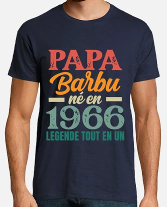 Tee shirt papa barbu 1966 anniversaire tostadora