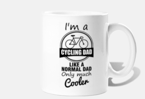 papà in bicicletta
