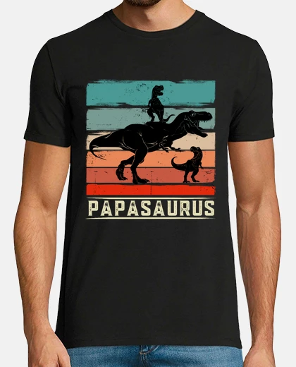 Playera papasaurio dinosaurio t-rex papá regalo